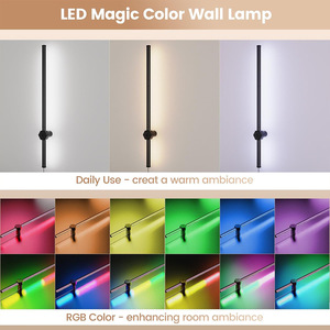 Modern LED <b>Wall</b> Lamp RGBCW Color 360.rotatable Suitable for Bedroom Study Restaurant Living Room bar Atmosphere <b>Lighting</b> Fixture - Product Image 2