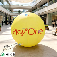 Ballon publicitaire gonflable LED avec logo personnalisé, ballon gonflable au sol pour la promotion d'événements en plein air et de supermarchés