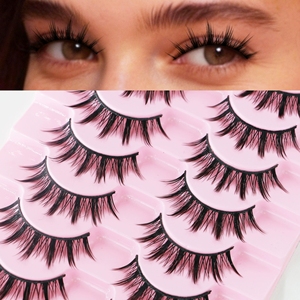 Dix paires de faux cils véganes en PBT à tige rigide, effet naturel, style <span class=keywords><strong>Manga</strong></span> Little Devil, pour un regard éclatant et épaissi - Product Image 2