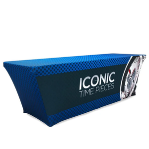Nappe extensible personnalisée avec logo, 4 pieds, 6 pieds, 8 pieds, nappe ajustée pour les salons professionnels - Product Image 6