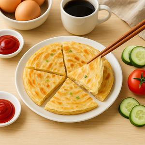 Pancake Croccante Sanquan con Cipollotti Sfilacciati, Congelato e Pronto da Friggere, Confezione da 320g per Ristoranti, Adatto ai Bambini - Product Image 4