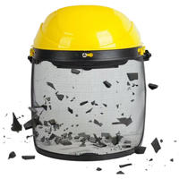 Vente en gros : Visière de protection faciale avec grille en fil d'acier, fixation sur la tête, pour débroussailleuse, tronçonneuse et travaux forestiers