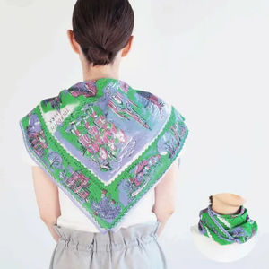 Écharpe et châle élégants en jacquard tissé pour femme, en coton personnalisé, style japonais, très tendance - Product Image 4