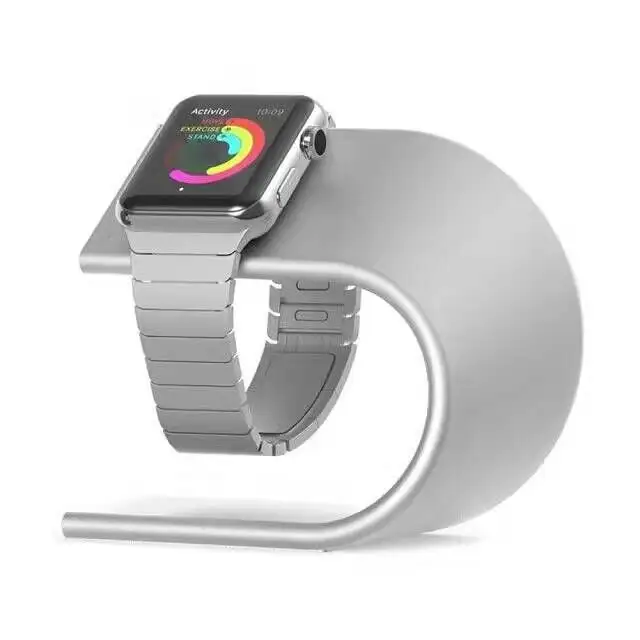 Apple 시계 7 8 용 메탈릭 시계 마운트 도킹 홀더 디스플레이 스탠드