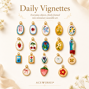 Vínculos de la Vida |   Colgantes de latón chapados en oro de 18 quilates pintados a mano para la creación de joyas |   Belleza Unisex para el Día a Día - Product Image 1