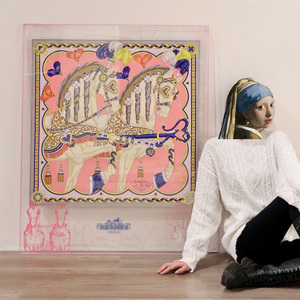 Lụa khăn tường trang trí nội thất phiên bản giới hạn khung dệt tường nghệ thuật cho nội thất hiện đại - Product Image 2