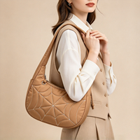 Sac Hobo matelassé motif toile d'araignée kaki pour femme, sac à bandoulière léger, vente en gros d'usine, logo personnalisé