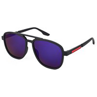 Nouvelles Lunettes de Soleil Décontractées Unisexe Polarisées UV400 pour la Conduite, Double Pont, Forme Elliptique, Sport, Mode, Verres PC, Tendance Cool Europe Amérique