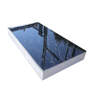 Cao bóng không thấm nước UV đá cẩm thạch PVC nhựa tường Bảng điều khiển cho trang trí nội thất