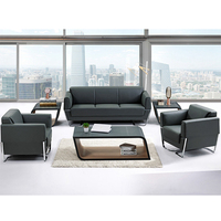 Table basse design moderne en cuir et bois, style simple et populaire, pour entreprise