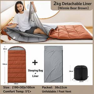 Sac <span class=keywords><strong>de</strong></span> couchage enveloppant 0 degré, léger et compact, pour adultes, idéal par temps froid, 3 saisons, en polyester et coton - Product Image 6