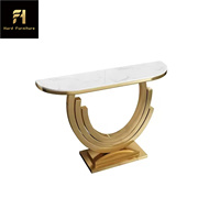 Console d'entrée en or de luxe italienne, console de salle à manger moderne de luxe, armoire de haute qualité, vente en gros d'usine