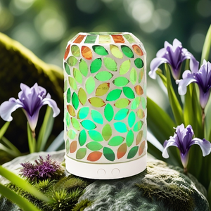 Azulejo de mosaico Difusor de aceite eléctrico Iluminación de curry Difusor de aroma Hoja verde - Product Image 3