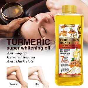 زيت أموكوكو المرطب للوجه والجسم 16.9 أونصة سائلة، مزيج الكركم والعسل مع زيوت الجوجوبا واللوز الحلو وبذور العنب وفيتامين E للبشرة الجافة - Product Image 5