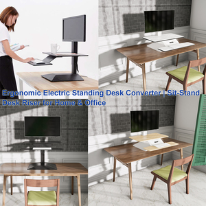 Convertisseur de <span class=keywords><strong>bureau</strong></span> électrique silencieux à hauteur réglable, solution anti-fatigue pour poste de travail, rehausseur de <span class=keywords><strong>bureau</strong></span> assis-<span class=keywords><strong>debout</strong></span> - Product Image 2