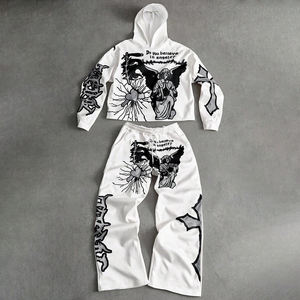 KINGSEN Vente en gros Ensemble sweat à capuche et pantalon de survêtement pour homme en tissu éponge respirant, style streetwear, idéal pour l'hiver - Product Image 3