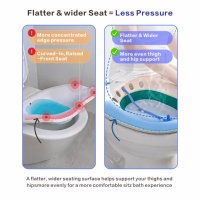 Bassin de lavage des fesses en plastique et silicone, pliable, pour bain de siège, hygiène, hémorroïdes, post-partum, périnéal, avec pulvérisateur de toilette