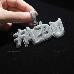 สร้อยคอตัวอักษร FABU เงินแท้ 925 ชุบทอง ประดับเพชรโมอิสซาไนต์ ตัวอักษร H สไตล์ฮิปฮอป เครื่องประดับสำหรับงานปาร์ตี้  สำหรับทุกเพศ  ดีไซน์หรูหราทันสมัย - Product Image 6