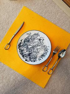 European Bone China 1pc Luxury Porcelain Dinner Plate Set with Gift <b>Box</b> Customized Pattern <b>Food</b> Safe Wedding/<b>Party</b> Use - Product Image 5