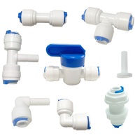 Raccord de tuyau en plastique de 1/4 pouce pour système d'eau RO, connecteur de tuyau basse pression