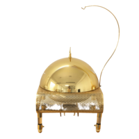 Hochwertiger Chafing Dish im Arabischen Stil mit Vergoldetem Hängedeckel und Quadratischem Hohlrahmen für Restaurant, Party und Catering