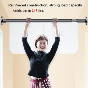 Porte-vêtements télescopique <span class=keywords><strong>sans</strong></span> <span class=keywords><strong>perçage</strong></span> en acier au carbone, support mural rétractable <span class=keywords><strong>pour</strong></span> fenêtre en <span class=keywords><strong>baie</strong></span> - Product Image 4