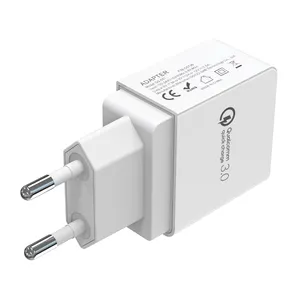 מוצרים חדשים 2024 מוסמך US/PSE 18W QC3.0 מטען קיר USB עם תקע אמריקאי לטלפון סלולרי ושעון חכם