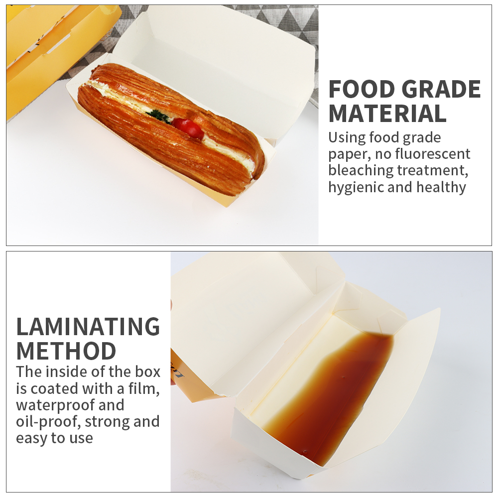 Customized chicken roll fast food paper sushi hotdog packaging box for hot dog
