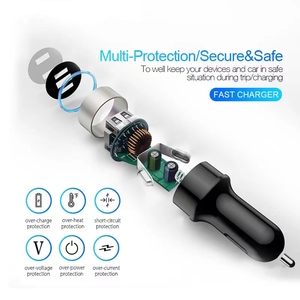 Chargeur de voiture double <span class=keywords><strong>USB</strong></span> Justlink 3.1A <span class=keywords><strong>12V</strong></span> 24V <span class=keywords><strong>avec</strong></span> affichage numérique de la tension LED, charge rapide, allume-cigare pour téléphone - Product Image 3