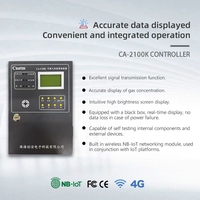 Controlador de Alarma de Gas para Autobús CAATM CA-2100K de 16 Canales, Alarma Sonora, Pantalla LCD, Salidas de Relé RS485, Aleación de Aluminio, Función SOS, 1200m