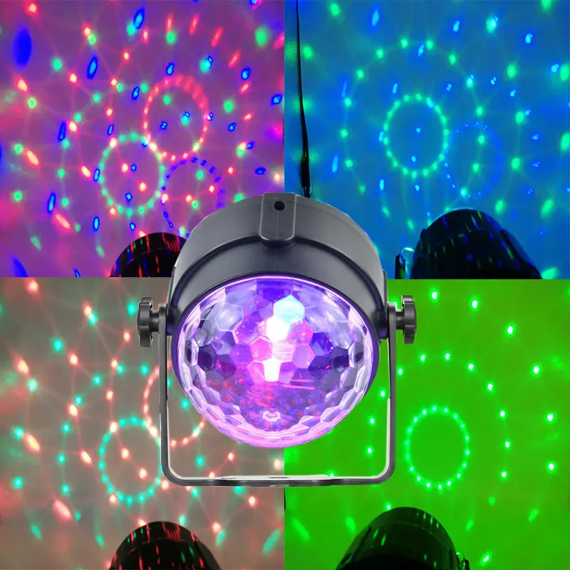 ホット販売rgb舞台照明ディスコストロボ光クリスタルマジックボールledパーティー用品リモコンで点灯