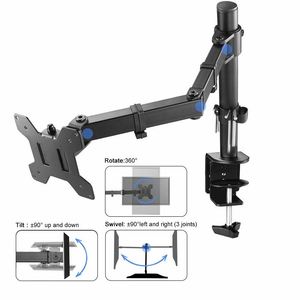 Dual LCD Monitor Laptop Stand Full Motion Gas Spring <b>Desk</b> Clamp Aluminum Steel Monitor Arm for <b>Computer</b> Dual Monitor Laptop - Product Image 2