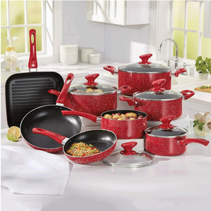 Batterie de cuisine 11 pièces en céramique blanche antiadhésive avec couvercles en verre et poignées en acier inoxydable, compatible gaz et induction – Offre spéciale - Product Image 4