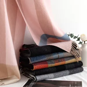 Bufanda de Lana 100% de Alta Calidad, Cálida y Cómoda para Invierno, Diseño a Cuadros, para Hombre y Mujer, Pashmina de Cachemira de Oveja, YHK0021 - Product Image 2