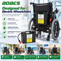 24V 12Ah 20Ah Mobilitätsroller-Akku Lithium-Batteriepack für Faltbare Rollstühle Elektrorollstühle Kundenspezifische OEM ODM BOBES