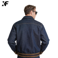 Veste en denim japonais à ourlet brut 100% coton, fermeture éclair, de haute qualité, sur mesure, de marque XUFEI, OEM, designer original