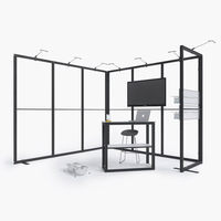 Stand d'exposition pliable, léger, modulaire, en aluminium de haute qualité, 10x10 pieds, pour espace 3x3.