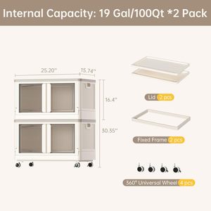Clear Foldable Multi-Layer Large Organizer <b>Storage</b> Cabinet Household Plastic <b>Storage</b> <b>Boxes</b> Clothing Toys Home Packaging - Product Image 2