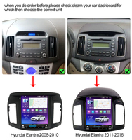 MEKEDE autoradio voiture-play auto écran tactile 8 cœurs WiFi gps navigation DVR caméra arrière 9.7 pouces pour Hyundai Elantra 2008-2010
