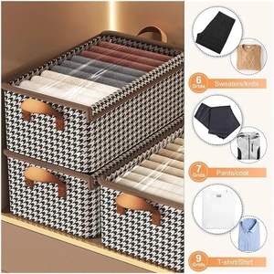 Caja de Almacenamiento a Prueba de Polvo de Gran Capacidad, Organizador Plegable Multifuncional para Ropa, Sudaderas, Jeans - Product Image 4