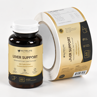 Étiquettes personnalisées pour bouteilles de compléments alimentaires et de médicaments, autocollants adhésifs, logo, vinyle imperméable PP, impression d'emballages de compléments alimentaires