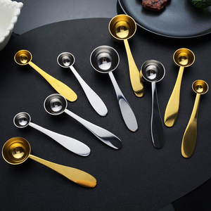 304 Stainless Steel <b>Measuring</b> <b>Spoon</b> Set Long Handle Food Grade For Baking Coffee Milk Powder - Product Image 3