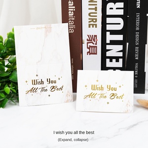 Biglietto d'Auguri Semplice con Carta Bronzata, Creativo per Amanti, Natale, Pasticceria, Fioristi, Compleanno, Ringraziamento, Benedizione - Product Image 6