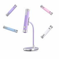 Lampe à ongles professionnelle sans fil personnalisée avec support magnétique, séchage rapide UV LED 365nm, rotative à 360°, en ABS/Métal