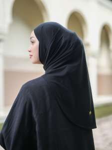 Hiyab de Jersey Elástico en Oferta, Talla Grande, Diseño Árabe Musulmán para Mujer, Material de Algodón de Malasia, Dubai - Product Image 4