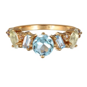 Milskye Splendidi Anelli da Sposa in <span class=keywords><strong>Argento</strong></span> <span class=keywords><strong>con</strong></span> Topazio Colorato, Pietra di Luna, <span class=keywords><strong>Ametista</strong></span> e Zirconi - Product Image 1