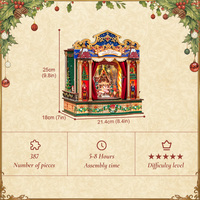 CuteBee DIY Mechanical the Nutcracker's Dreamscape Adventure Wooden Book Nook Kit Miniature House Bookshelf Insert 3D Puzzle