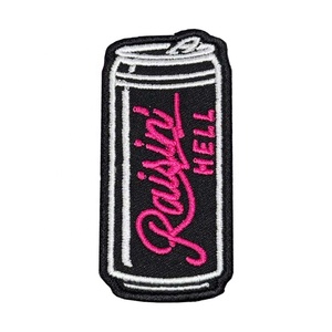 Patch de whisky Cowboys brodé sur tissu sergé Turquoise main bière tasse Raisin Hell Patch thermocollant pour chapeau de camionneur - Product Image 6