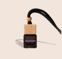 Parfum d'ambiance avec logo privé personnalisé 8ml 10ml bouteille en verre vide carrée de parfum avec couvercle en bois bouteilles de diffuseur de voiture suspendues