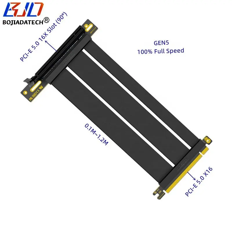 PCI Express PCI-E 5.0 16X Ke X16 GPU Extender Kabel Ekstensi 20CM untuk RTX4070Ti RTX4080Ti Rrx6800xt RX6900XT RX7900XT